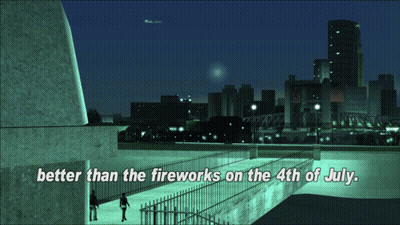 A Video Game Scene With The Words Better Than The Fireworks On The Fourth Of July GIF