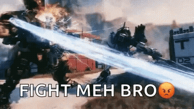 A Video Game Scene With The Words Fight Meh Bro Written On It GIF