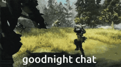 A Video Game Scene With The Words Goodnight Chat GIF