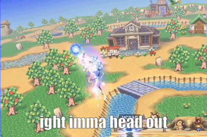 A Video Game Scene With The Words Ight Imma Head Out On The Bottom GIF