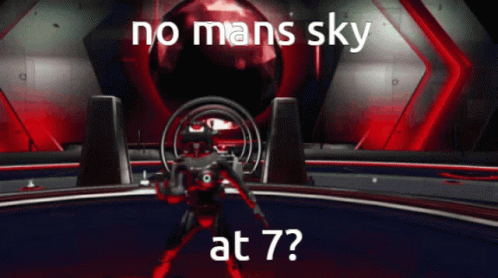 A Video Game Scene With The Words No Mans Sky At 7 On It GIF