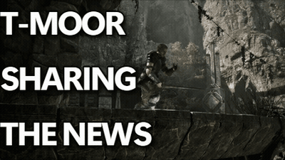 A Video Game Scene With The Words T-Moor Sharing The News On It GIF