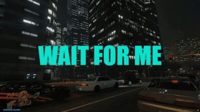 A Video Game Scene With The Words Wait For Me On It GIF