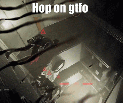 A Video Game Screen Says Hop On Gtfo On It GIF