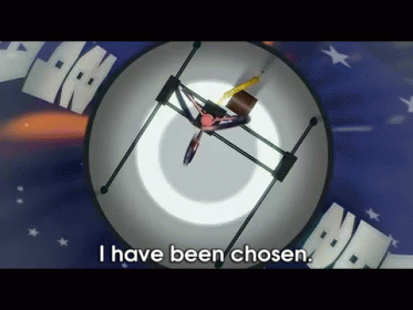 A Video Game Screen Says " I Have Been Chosen " At The Top GIF