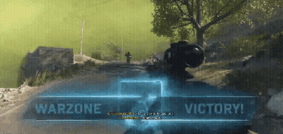 A Video Game Screen Says Warzone And Victory At The Top GIF