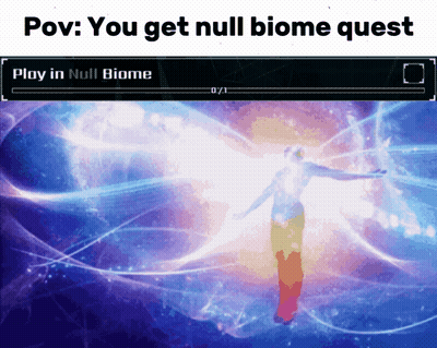 A Video Game Screen Says " You Get Null Bios Quest " GIF