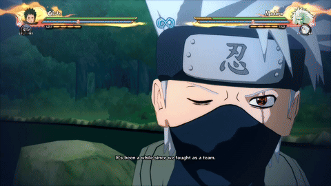 A Video Game Screen Shows A Character Named Kakashi GIF