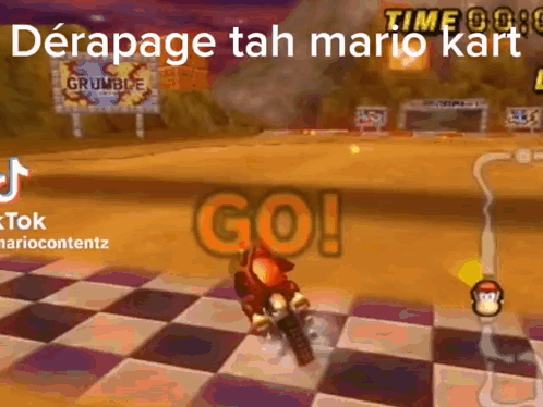 A Video Game Screen Shows A Character On A Motorcycle And The Words Go GIF