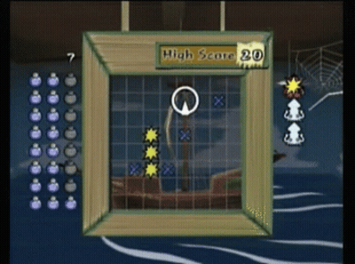 A Video Game Screen Shows A High Score Of 20 GIF