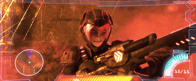 A Video Game Screen Shows A Soldier Holding A Gun And The Number 15/15 On The Bottom Right GIF