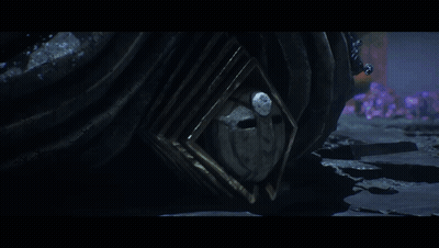 A Video Game Screen Shows A Statue With The Words Franzio Now Got Off My Head GIF