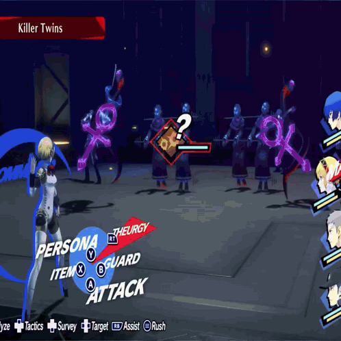 A Video Game Screen Shows The Killer Twins GIF