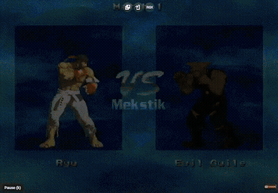 A Video Game Screen Shows Two Fighters And Says Cpu-A 300 GIF