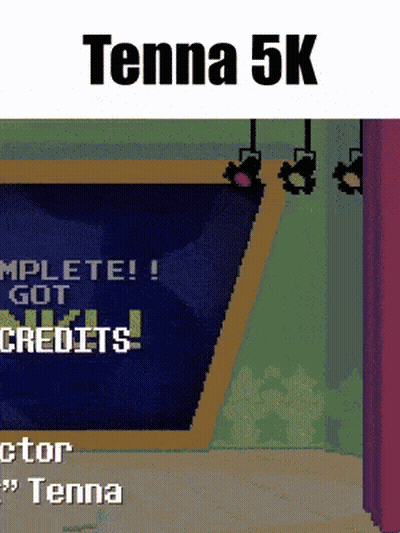 A Video Game Screen That Says Tenna 5K GIF