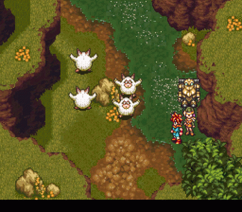 A Video Game Shows A Man And A Woman Standing Next To Each Other GIF