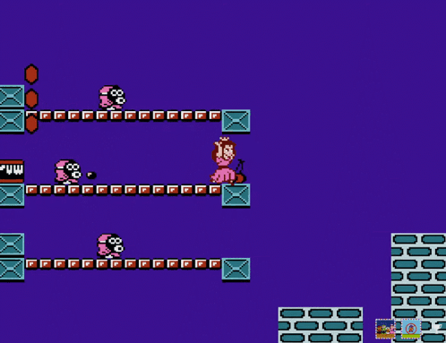 A Video Game Shows A Princess And A Monster GIF