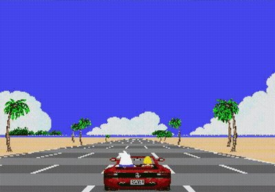 A Video Game Shows A Red Car With A License Plate That Says Sgnp3 GIF