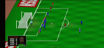 A Video Game Shows A Soccer Game Being Played With Replay At The Top GIF