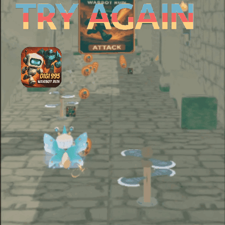 A Video Game That Says Try Again On The Bottom GIF