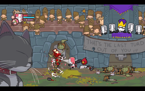 A Video Game With A Banner That Says " That 'S The Last Turn Out Of You " GIF