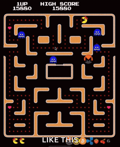 A Video Game With A High Score Of 16580 Is Being Played GIF