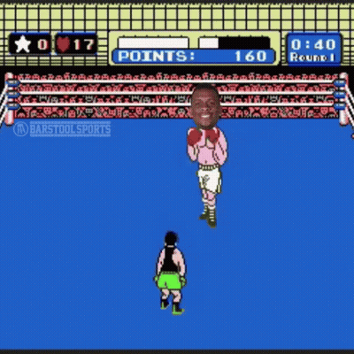 A Video Game With A Man 'S Face On The Screen That Says Barstoolsports GIF