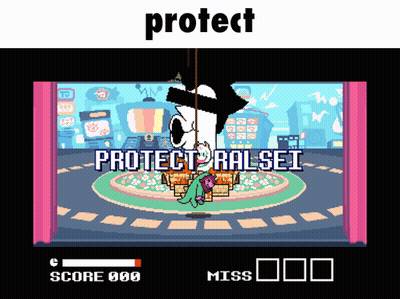 A Video Game With A Snoopy Character And The Words Protect GIF