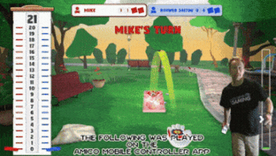 A Video Game With Mike 'S Turn Written In Red GIF