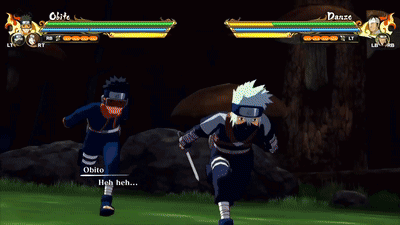 A Video Game With Obito And Kakashi On The Screen GIF
