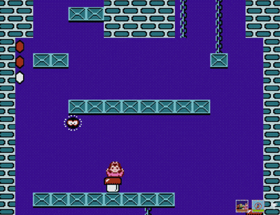 A Video Game With Princess Peach Standing On A Block GIF