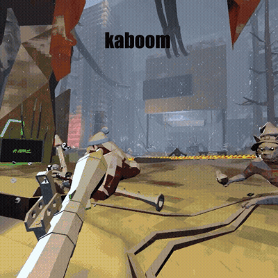 A Video Game With The Word Kaboom On The Bottom Right GIF