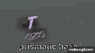 A Video Game With The Words Prismatic Haze On It GIF