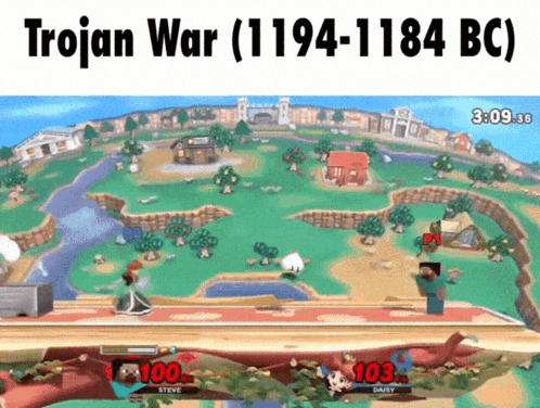 A Video Game With The Words Trojan War ( 1194-1184 Bc ) GIF