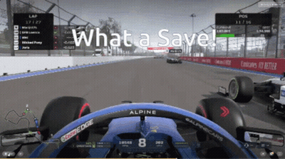 A Video Game With The Words What A Save At The Bottom GIF