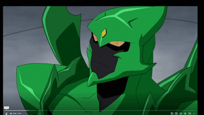 A Video Of A Green Cartoon Character Is Playing On A Computer Screen GIF