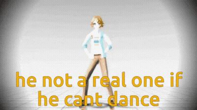 A Video Of A Man Dancing With The Words He Not A Real One If He Cant Dance Behind Him GIF
