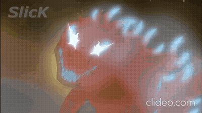 A Video Of A Monster With The Word Slick On The Bottom Right GIF