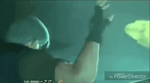 A Video Of A Person Playing A Video Game With A Power Director Watermark GIF