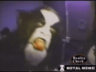 A Video Of A Person With A Tongue Sticking Out And The Words Reality Check Metal Meme GIF