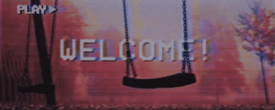 A Video Of A Swing That Says Welcome GIF