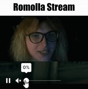 A Video Of A Woman Wearing Glasses And The Words Romolla Stream GIF