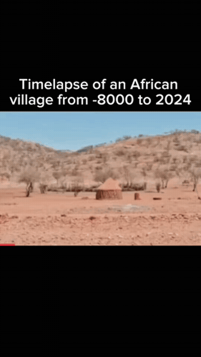 A Video Of An African Village From 8000 To 2024 GIF