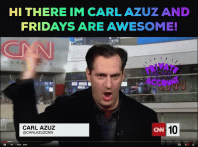 A Video Of Carl Azuz On Cnn Says Hi There Im Carl Azuz And Fridays Are Awesome ! GIF