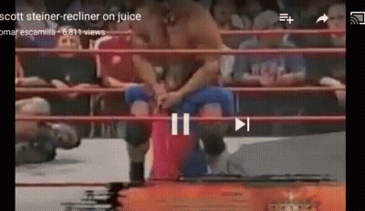 A Video Of Scott Steiner Recliner On Juice Is Shown GIF