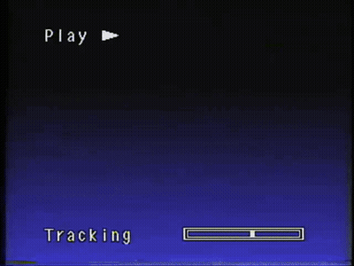 A Video Screen Shows A Loading Bar And The Words Play And Tracking GIF