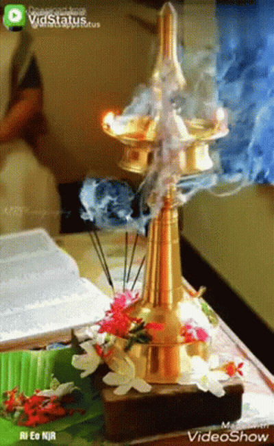 A Video Showing Smoke Coming Out Of A Candle Holder GIF