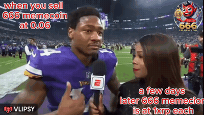 A Vikings Player Is Being Interviewed By A Woman GIF