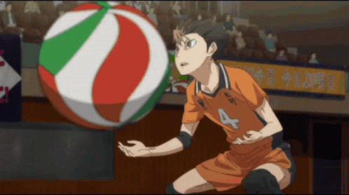 A Volleyball Player With The Number 4 On His Uniform GIF