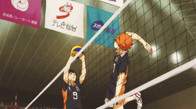 A Volleyball Player With The Number 7 On His Jersey Jumps To Block A Ball GIF